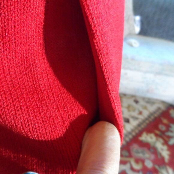 St. John Collection Red Knit Double Breasted Jacket & Skirt Suit SIze 8 - Picture 12 of 16